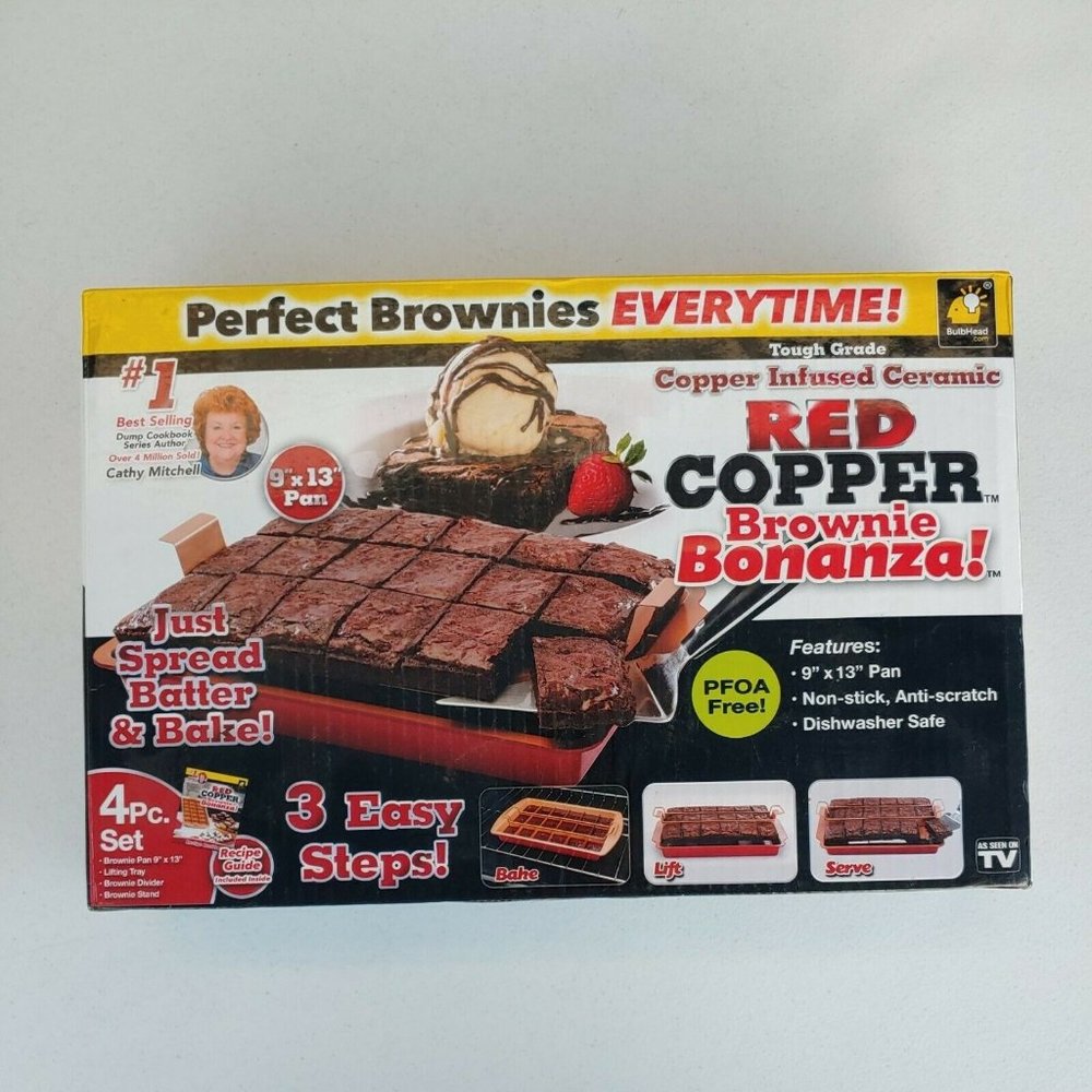 Red Copper Brownie Bonanza 4 Piece Set NEW